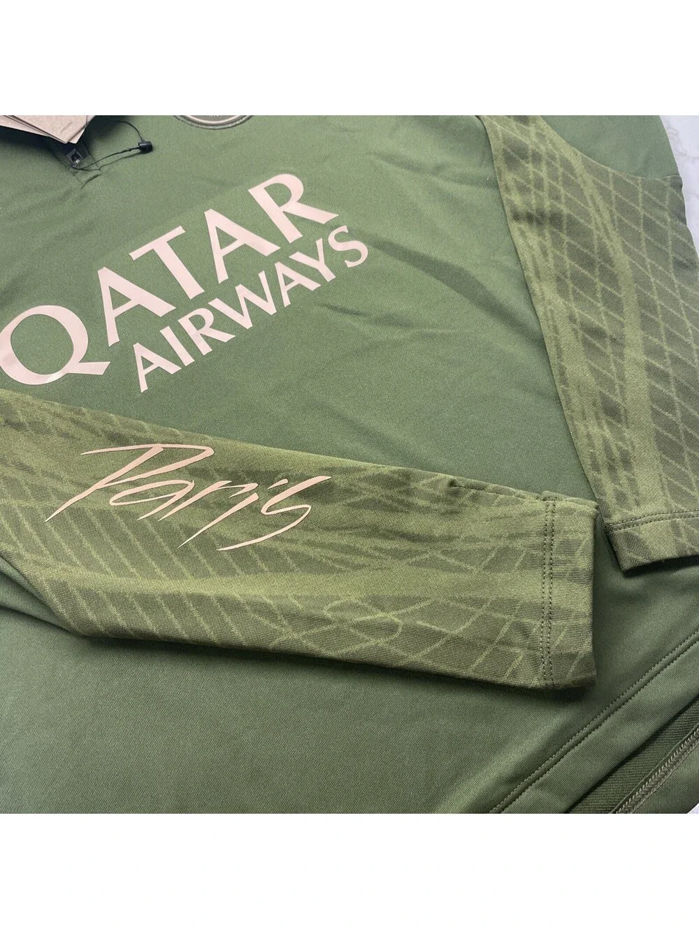 Jordan Paris Saint Germain (Fourth)Authentic Quarter Zip - Green Boys Medium NWT